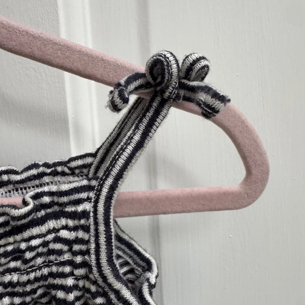 Baby GAP 0-3M Girls Black and White Stripe Camisole Sleeveless Jumpsuit - Picture 2 of 5
